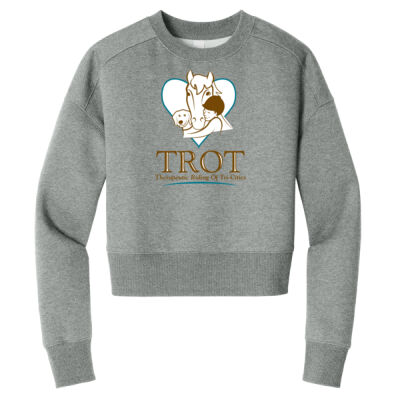 Womens Cropped Crew Sweatshirt Thumbnail